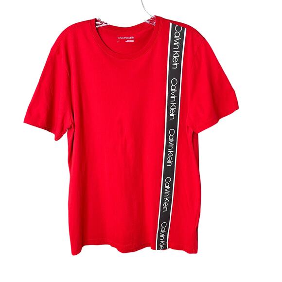 Calvin  Klein Graphic Logo Print Red T-Shirt Men's M - Picture 1 of 5